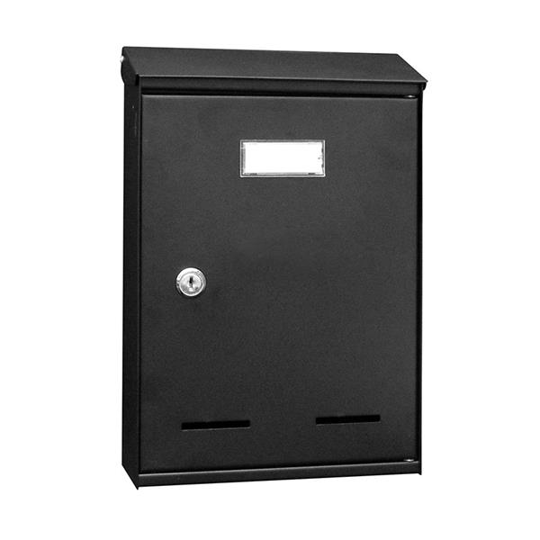 Buzón exterior metálico. Mod. Nano. Negro. 216x70xh300 mm.